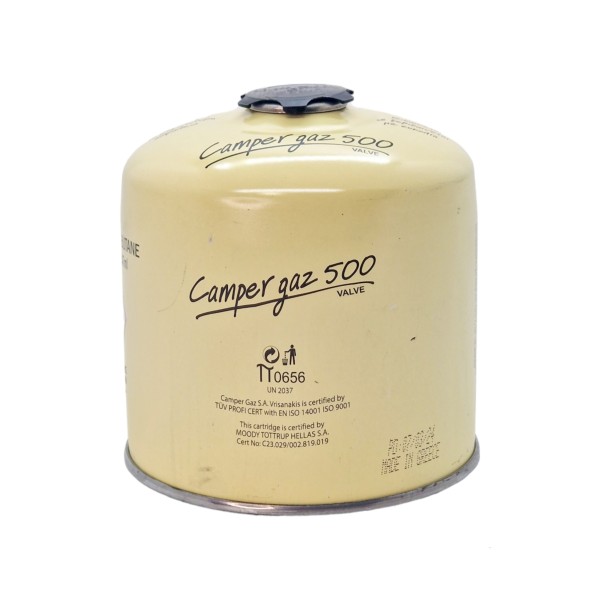 CAMPER GAS 500gr ΜΕ ΒΙΔΩΤΗ ΒΑΛΒΙΔΑ ΑΣΦΑΛΕΙΑΣ
