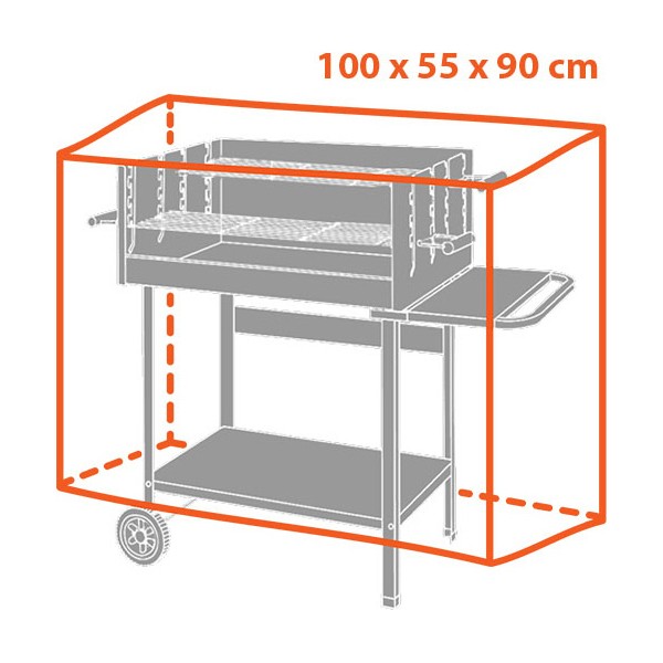 Home & Camp Κάλυμμα Ψησταριάς Γκρι με Προστασία UV 100x55x90εκ.